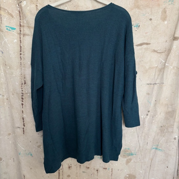 Eileen Fisher Bateau Neck Merino Wool Tunic Sweater - Picture 4 of 5